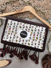 Brown Handloom Cotton Saree With Animal Print Blouse